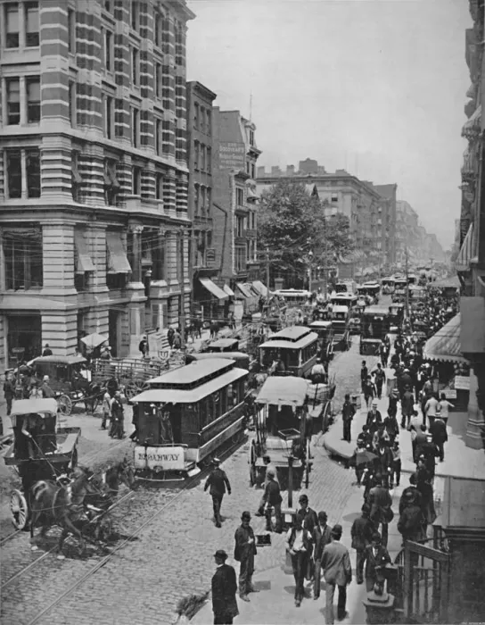 Framed Print : Broadway, New York, 19th century Framed Print : Broadway, New York, 19th century