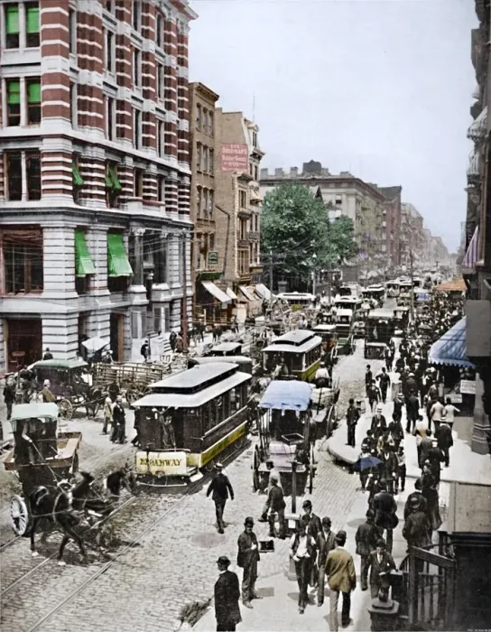 Framed Print : Broadway, New York, 19th century Framed Print : Broadway, New York, 19th century