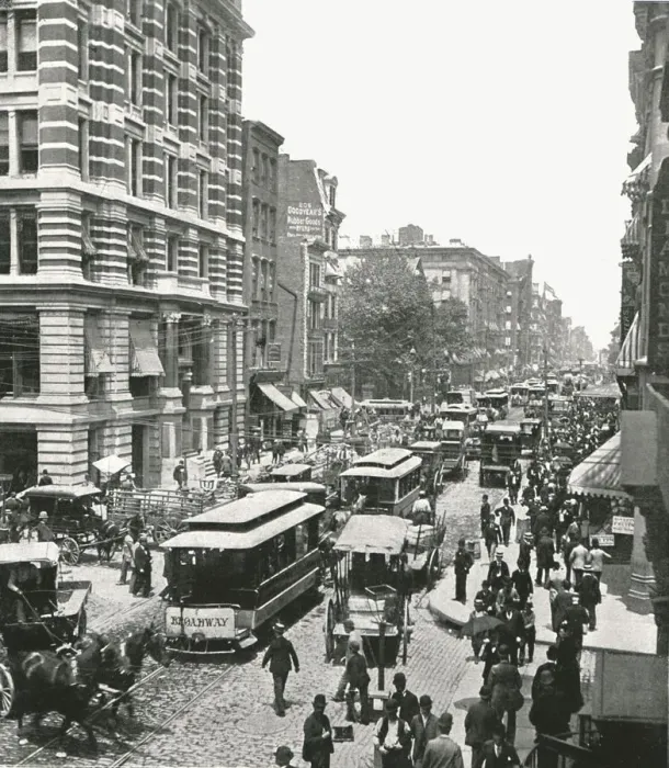 Framed Print : Broadway, New York, USA, 1895. Creator: Unknown Framed Print : Broadway, New York, USA, 1895. Creator: Unknown