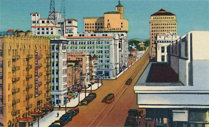 Framed Print : Broadway. San Diego, California, c1941