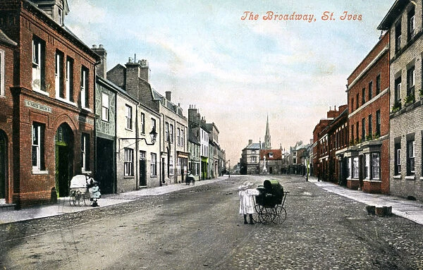 The Broadway, St Ives, Cambridgeshire, early 20th century.Artist: Valentine & Sons