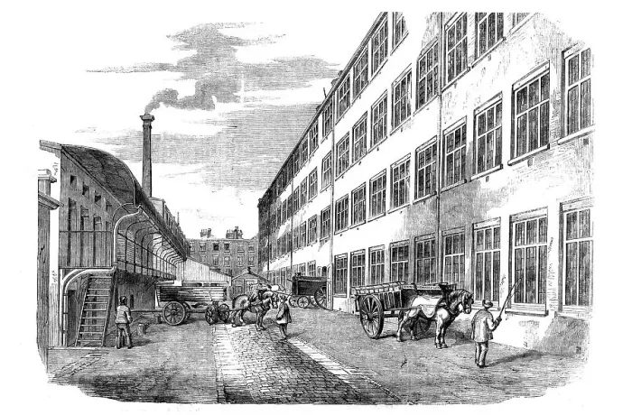 Framed Print : Broadwood's Pianoforte Manufactory, Horseferry-road, Westminster, 1858. Creator: Unknown Framed Print : Broadwood's Pianoforte Manufactory, Horseferry-road, Westminster, 1858. Creator: Unknown