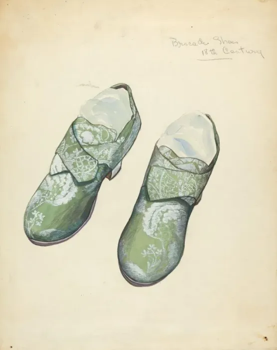 Framed Print : Brocade Shoes, c. 1940. Creator: Jean Gordon Framed Print : Brocade Shoes, c. 1940. Creator: Jean Gordon