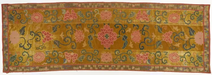 Framed Print : Brocade, velvet, in the form of a wall hanging, Qing dynasty, 1662-1722. Creator: Unknown Framed Print : Brocade, velvet, in the form of a wall hanging, Qing dynasty, 1662-1722. Creator: Unknown