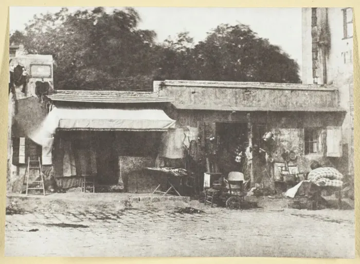 Framed Print : Brocanteurs rue de Rocher, 1842 / 50, printed 1965. Creator: Hippolyte Bayard Framed Print : Brocanteurs rue de Rocher, 1842 / 50, printed 1965. Creator: Hippolyte Bayard
