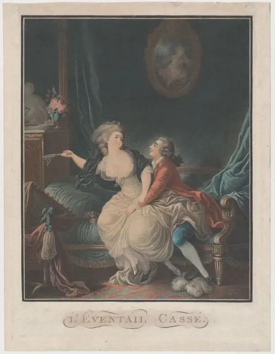 Framed Print : The Broken Fan, 1787-93. Creator: Louis Marin Bonnet Framed Print : The Broken Fan, 1787-93. Creator: Louis Marin Bonnet