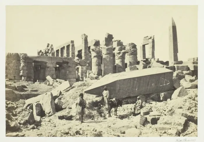 Framed Print : The Broken Obelisk, Karnac, 1857. Creator: Francis Frith Framed Print : The Broken Obelisk, Karnac, 1857. Creator: Francis Frith