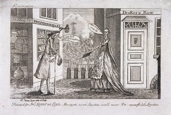 Framed Print : Broker Row (now Blomfield Street), London, c1780. Artist: B Warren Framed Print : Broker Row (now Blomfield Street), London, c1780. Artist: B Warren