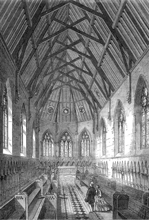 Framed Print : Bromley College, Kent, established for the widows of clergymen: the Chapel, 1864. Creator: Unknown Framed Print : Bromley College, Kent, established for the widows of clergymen: the Chapel, 1864. Creator: Unknown