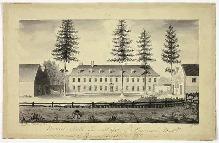 Framed Print : Bromly Hall, n.d. Creator: Ralph Bullock Framed Print : Bromly Hall, n.d. Creator: Ralph Bullock