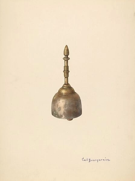 Bronze Bell for the Dining Room, c. 1941. Creator: Carl Buergerniss