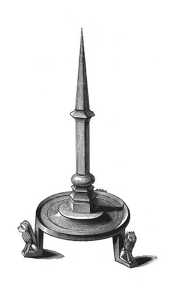 Bronze candlestick, late 13th-early 14th century, (1843). Artist: Henry Shaw
