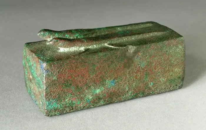 Framed Print : Bronze Coffin with Two Lizards, 664 B.C.. Creator: Unknown Framed Print : Bronze Coffin with Two Lizards, 664 B.C.. Creator: Unknown
