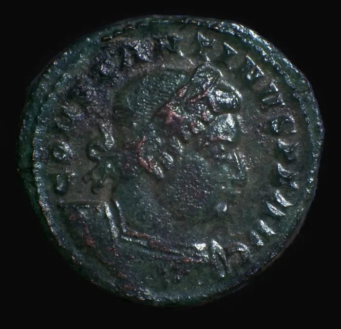 Framed Print : Bronze coin of Constantine, 4th century Framed Print : Bronze coin of Constantine, 4th century