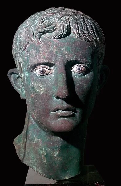Bronze head of Augustus, Roman, from Meroe, Sudan, c27-c25 BC