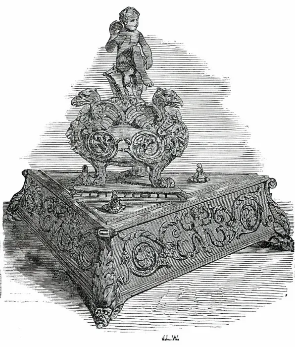 Framed Print : Bronze Inkstand - 16th Century, 1850. Creator: Unknown Framed Print : Bronze Inkstand - 16th Century, 1850. Creator: Unknown