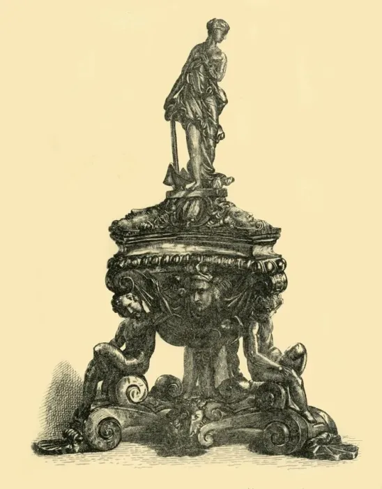 Framed Print : Bronze inkstand, mid-late 16th century, (1881). Creator: W. W. McCarty Framed Print : Bronze inkstand, mid-late 16th century, (1881). Creator: W. W. McCarty