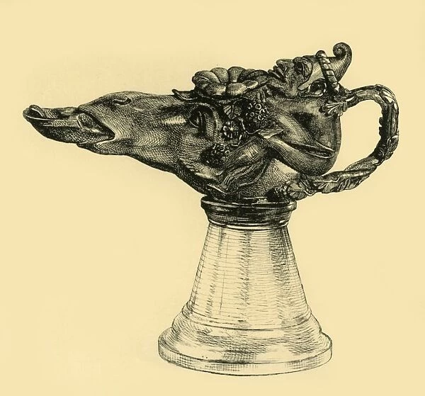Bronze lamp, 19th century?, (1881). Creator: M Sullivan