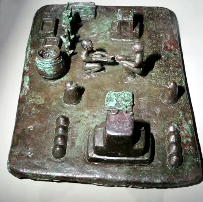 Framed Print : Bronze model of a cult place for ceremony of the rising of the sun, c1150 BC Framed Print : Bronze model of a cult place for ceremony of the rising of the sun, c1150 BC