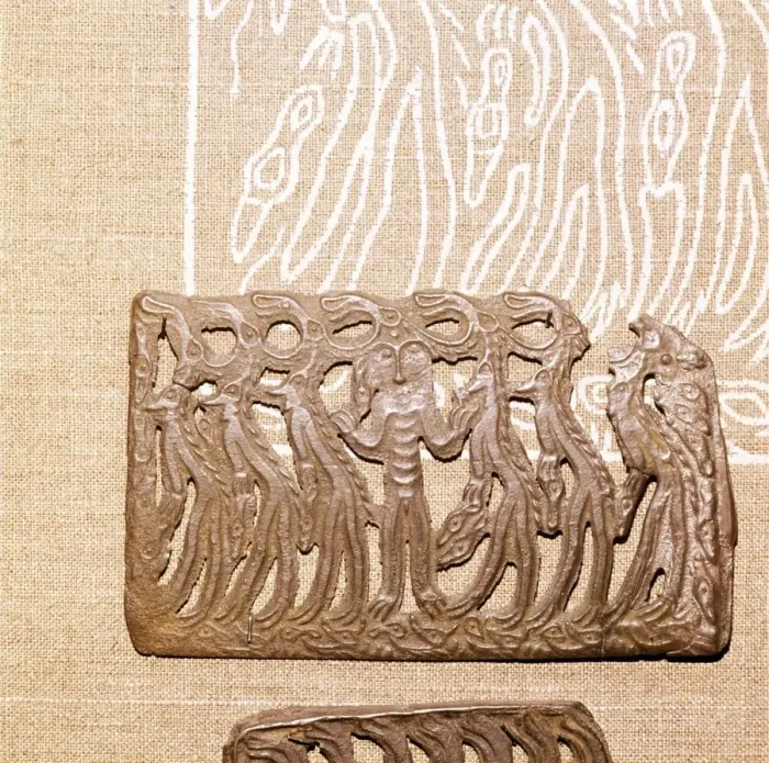 Framed Print : Bronze Plaque, illustrating Shamanism and Magic, Kama River Area, USSR, 3rd century BC-8th century Framed Print : Bronze Plaque, illustrating Shamanism and Magic, Kama River Area, USSR, 3rd century BC-8th century