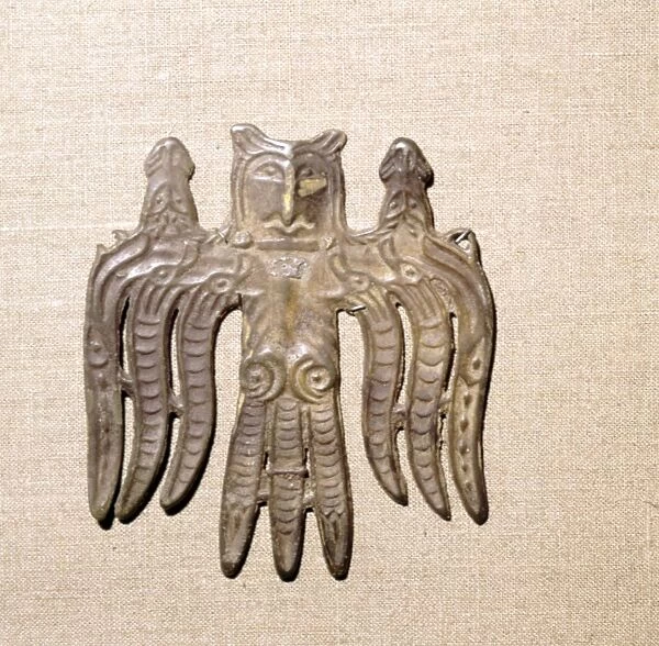 Bronze Plaque from Kama River Tribes related to Shamanism, USSR, 3rd century BC-8th century