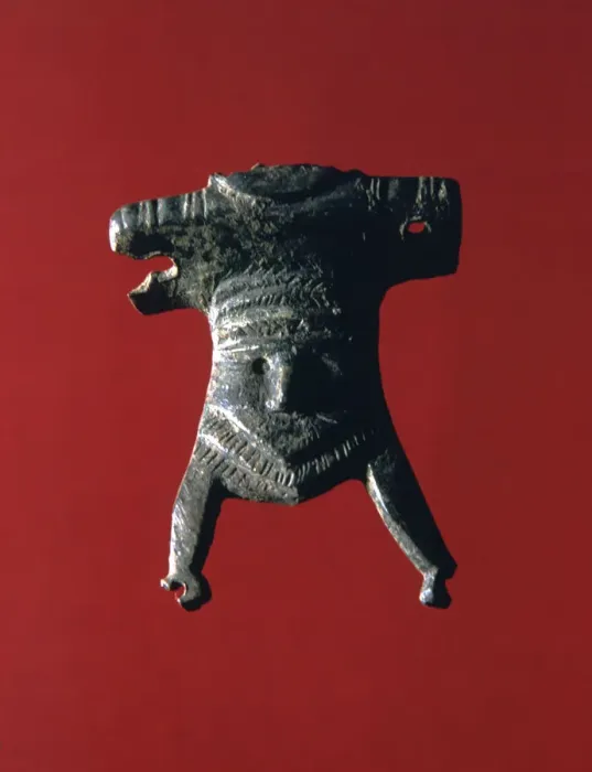 Framed Print : Bronze rivet, human figure shaped, of a furniture from Pamplona Framed Print : Bronze rivet, human figure shaped, of a furniture from Pamplona