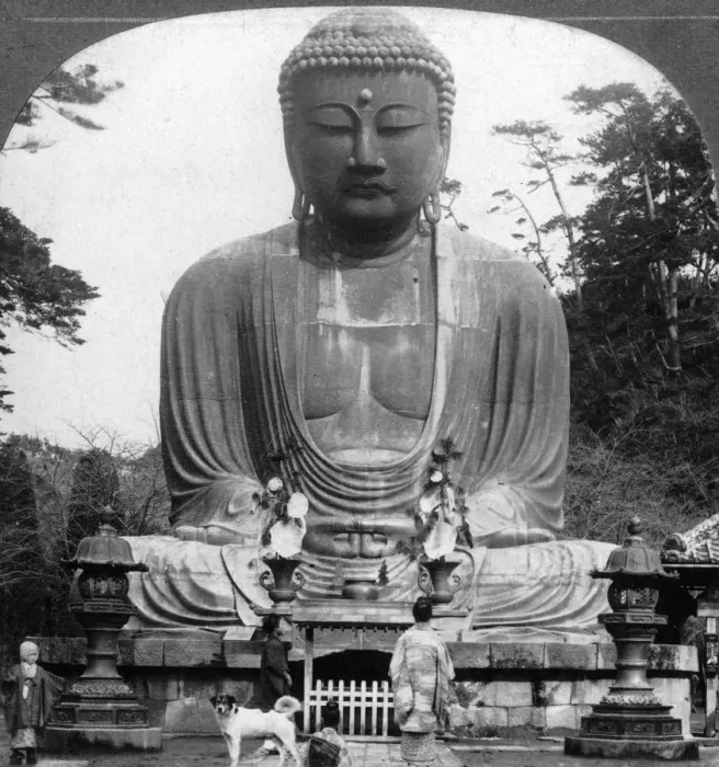 Framed Print : A bronze statue of Buddha, Kamakura, Japan, 1900s. Artist: BL Singley Framed Print : A bronze statue of Buddha, Kamakura, Japan, 1900s. Artist: BL Singley
