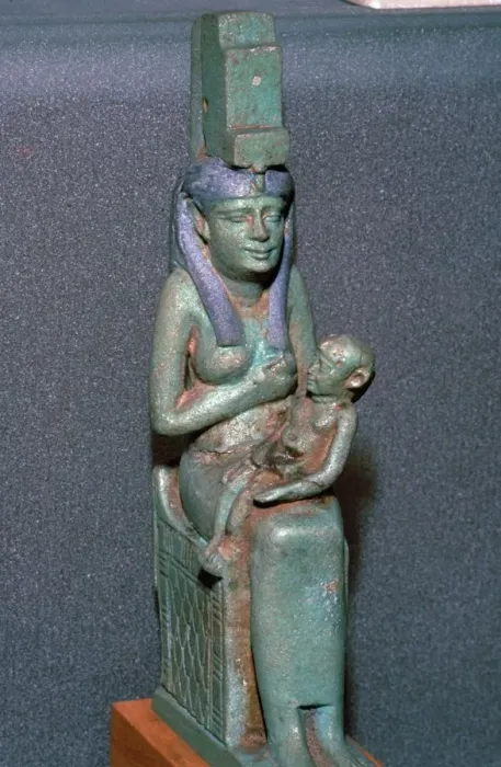 Framed Print : Bronze statuette of the Egyptian goddess Isis suckling Horus Framed Print : Bronze statuette of the Egyptian goddess Isis suckling Horus