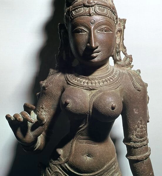 Bronze statuette of Parvati, the consort of Siva, 14th century