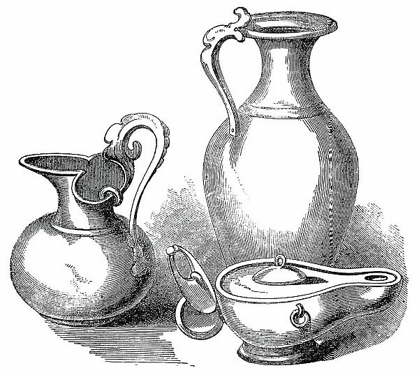 Bronze Vases, Romano-British, 1850. Creator: Unknown