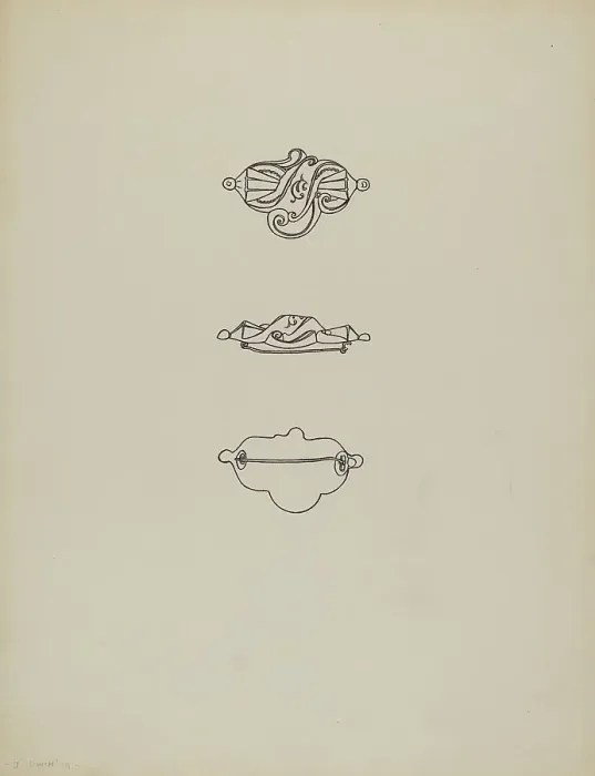 Framed Print : Brooch, 1935 / 1942. Creator: Dorothy Dwin Framed Print : Brooch, 1935 / 1942. Creator: Dorothy Dwin