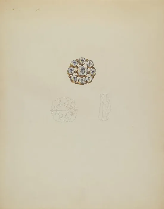 Framed Print : Brooch, c. 1936. Creator: Doris Beer Framed Print : Brooch, c. 1936. Creator: Doris Beer