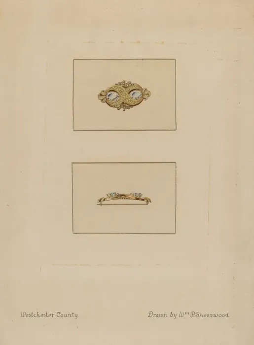 Framed Print : Brooch, c. 1936. Creator: William P. Shearwood Framed Print : Brooch, c. 1936. Creator: William P. Shearwood
