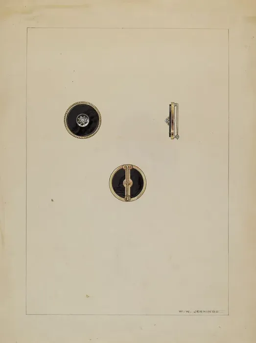 Framed Print : Brooch, c. 1937. Creator: Francis Jennings Framed Print : Brooch, c. 1937. Creator: Francis Jennings