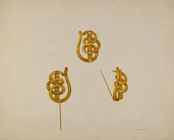 Framed Print : Brooch, c. 1938. Creator: Peter Connin