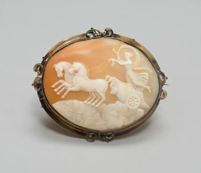 Framed Print : Brooch, Glasgow, Mid 19th century. Creator: Unknown Framed Print : Brooch, Glasgow, Mid 19th century. Creator: Unknown