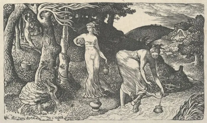 Framed Print : The Brook, 1829. Creator: Edward Calvert Framed Print : The Brook, 1829. Creator: Edward Calvert