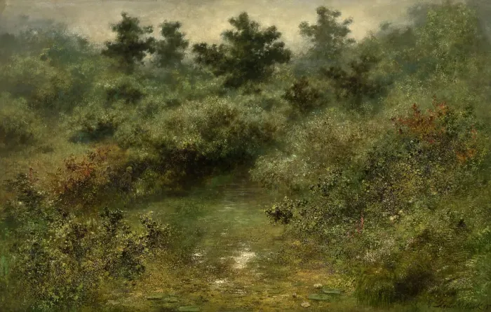 Framed Print : By the Brook, 1872. Creator: Xavier De Cock Framed Print : By the Brook, 1872. Creator: Xavier De Cock