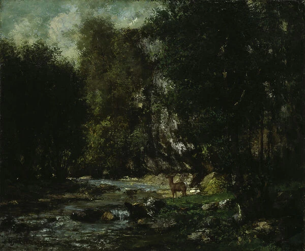 The Brook of Les Puits-Noir, c. 1855. Creator: Gustave Courbet