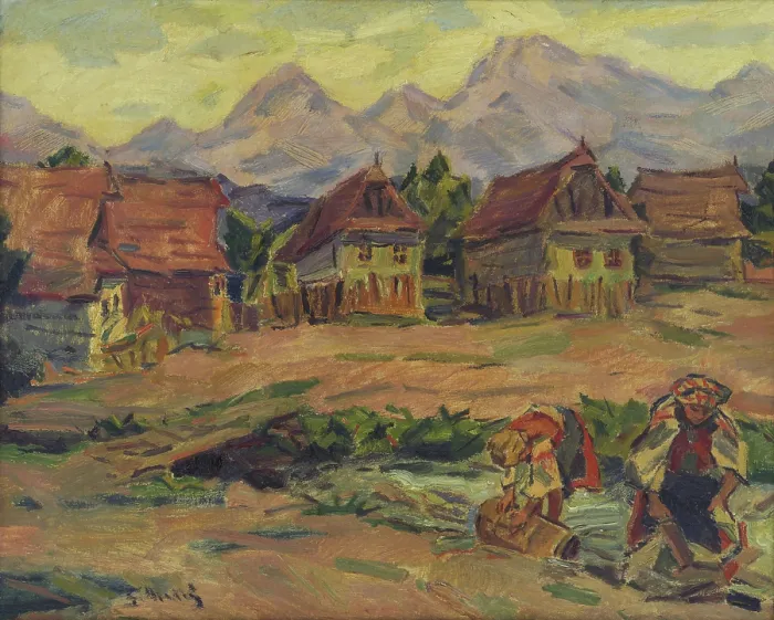 Framed Print : On a Brook below the Tatras, 1930-1935. Creator: Gustav Mally Framed Print : On a Brook below the Tatras, 1930-1935. Creator: Gustav Mally