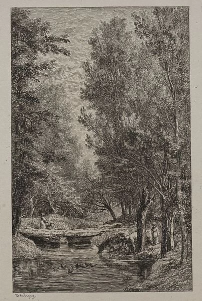 Brook in the Val Mondois, c. 1862. Creator: Charles Francois Daubigny (French, 1817-1878)