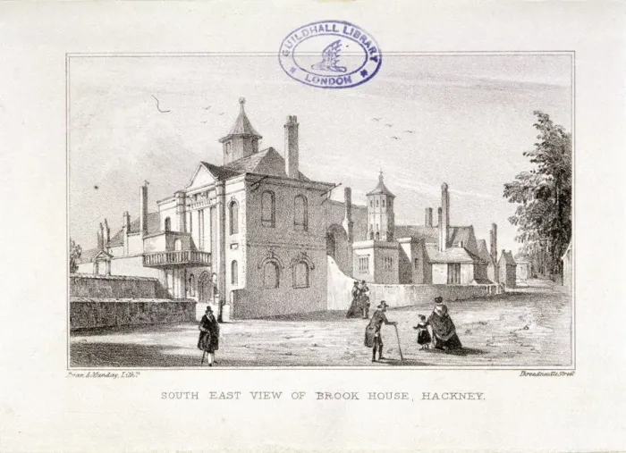 Framed Print : Brooke House, Hackney, London, c1830. Artist: Dean and Munday Framed Print : Brooke House, Hackney, London, c1830. Artist: Dean and Munday