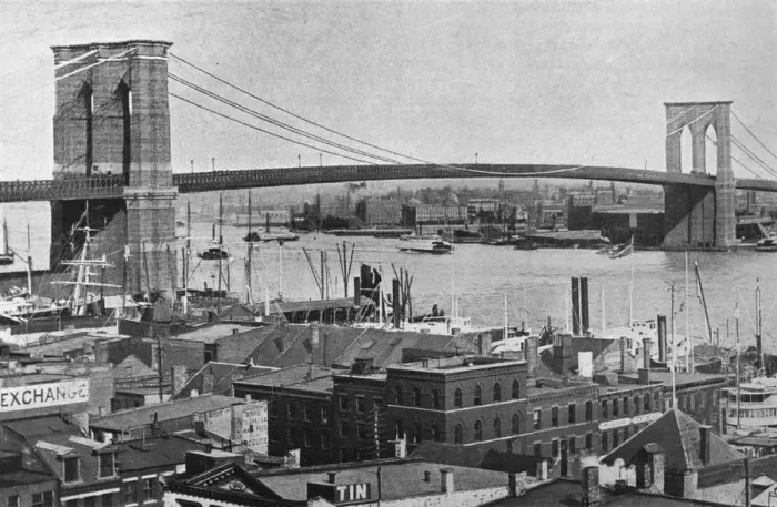 Framed Print : The Brooklyn Bridge, New York, 1915 Framed Print : The Brooklyn Bridge, New York, 1915