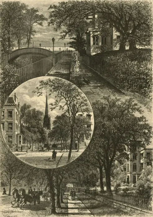 Framed Print : Brooklyn Street-Scenes, 1874. Creator: William Hamilton Gibson