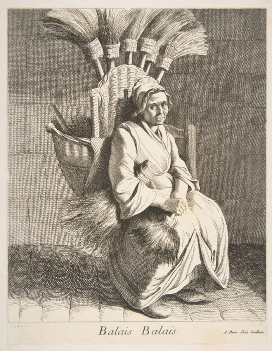 Framed Print : Broom Peddler, 1737. Creator: Caylus, Anne-Claude-Philippe de Framed Print : Broom Peddler, 1737. Creator: Caylus, Anne-Claude-Philippe de