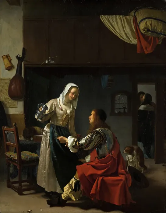 Framed Print : Brothel Scene. Creator: Frans van Mieris I Framed Print : Brothel Scene. Creator: Frans van Mieris I