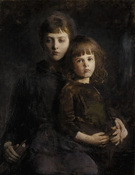 Brother and Sister (Mary and Gerald Thayer), 1889. Creator: Abbott Handerson Thayer