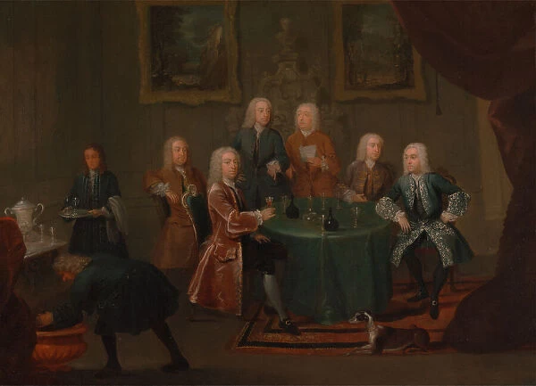 The Brothers Clarke with Other Gentlemen Taking Wine, between 1730 and 1735