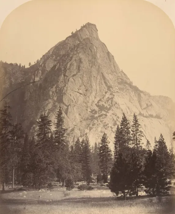 Framed Print : Three Brothers, Front View, 4480 Feet, 1861. Creator: Carleton Emmons Watkins Framed Print : Three Brothers, Front View, 4480 Feet, 1861. Creator: Carleton Emmons Watkins