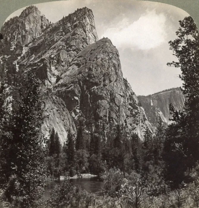 Framed Print : The Three Brothers, Yosemite Valley, California, USA, 1902. Artist: Underwood & Underwood Framed Print : The Three Brothers, Yosemite Valley, California, USA, 1902. Artist: Underwood & Underwood